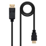 Nanocavo Cavo convertitore Displayport maschio a HDMI maschio - 10 m - Colore nero