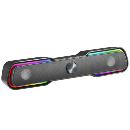 Mars Gaming MSBX Barra audio Bluetooth da 10 W - Illuminazione RGB - Controllo del volume - Colore nero Mars Gaming MSBX Barra audio Bluetooth da 10 W - Illuminazione RGB - Controllo del volume - Colore nero