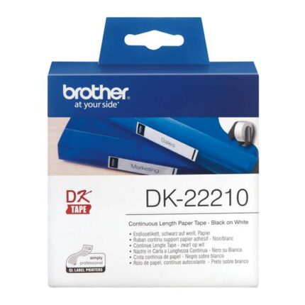 Brother DK22210 - Etichette originali di dimensioni personalizzate - Larghezza 29 mm x 30