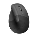 Logitech Lift Mouse verticale Bluetooth e wireless USB 4000 dpi - 5 pulsanti - Per destrimani - Colore nero/grigio