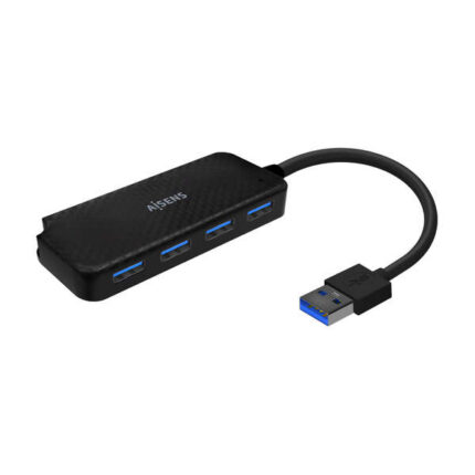 Hub USB 3.0 Aisens - Tipo A/M-4X Tipo A/H - 15 cm - Colore nero