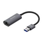 Aisens Convertitore da USB 3.0 a Ethernet Gigabit 10/100/1000 Mbps - 15 cm - Colore grigio