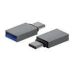 Mini adattatore in alluminio USB 3.2 GEN1 3A Aisens - Tipo USB-C/M-A/H - Colore grigio