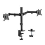 Aisens Supporto da tavolo ECO girevole e inclinabile per monitor/TV 9 kg (3 perni - 2 bracci) da 17-32 - Colore nero