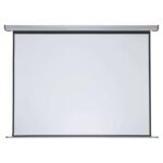 Nobo Schermo elettrico da parete 2400 × 1800 mm - Montaggio a parete - Telecomando - Superficie bianca opaca - Colore bianco