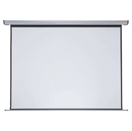 Nobo Schermo elettrico da parete 2400 × 1800 mm - Montaggio a parete - Telecomando - Superficie bianca opaca - Colore bianco