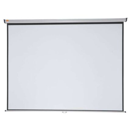 Nobo Schermo da proiezione da parete 2400x1813mm bianco opaco 4:3 - Montaggio a parete o a soffitto - Involucro protettivo - Alta qualità di proiezione - Colore bianco