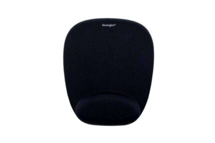 Kensington Tappetino con poggiapolsi in schiuma - Misure 330x238x35mm - Finitura in tessuto morbido - Colore nero