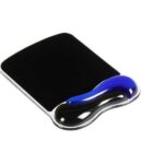 Tappetino per mouse Kensington con poggiapolsi Duo Gel - Canale di ventilazione - Combinazione di colori in due tonalità - Finitura facile da pulire - Blu/Nero