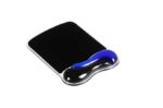 Tappetino per mouse Kensington con poggiapolsi Duo Gel - Canale di ventilazione - Combinazione di colori in due tonalità - Finitura facile da pulire - Blu/Nero