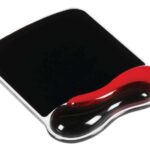 Tappetino per mouse Kensington con poggiapolsi Duo Gel rosso/grigio - Imbottitura in gel - Canale di ventilazione - Combinazione di colori in due tonalità - Finitura morbida - Colore nero