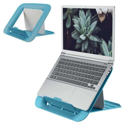 Leitz Ergo Cosy Supporto regolabile per laptop - Design ergonomico - Altezza regolabile - Colore blu