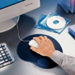 Esselte Allinone Tappetino e poggiapolsi ergonomici - Imbottitura in gel - Colore blu