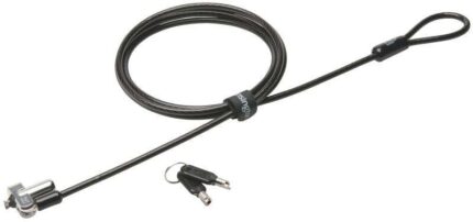 Kensington N17 Lucchetto con chiave per computer portatili Dell - Testa resistente - Tecnologia Hidden Pin - Cavo in acciaio al carbonio - Argento
