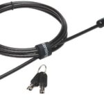 Kensington Lucchetto con chiave Microsaver 20 - Testa resistente da 10 mm - Tecnologia Hidden Pin - Tecnologia di blocco T-Bar - Cavo in acciaio al carbonio - Aggancio superiore - Argento