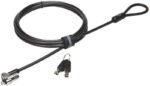 Kensington Lucchetto con chiave Microsaver 20 - Testa resistente da 10 mm - Tecnologia Hidden Pin - Tecnologia di blocco T-Bar - Cavo in acciaio al carbonio - Aggancio superiore - Argento