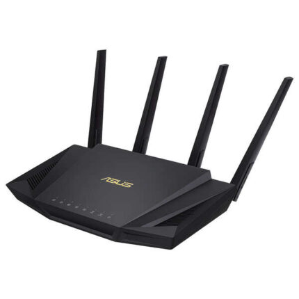 Asus RT-AX58U Router AX 3000 WiFi 6 Dual Band - Velocità combinata di circa 3000 Mbps - 4 porte RJ45 LAN