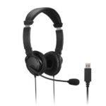 Kensington Cuffie con microfono USB - Archetto regolabile - Cuscinetti imbottiti - Comandi sul cavo - Cavo da 1