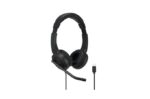 Kensington H1000 Cuffie con microfono USB-C - Archetto regolabile - Cuscinetti imbottiti - Comandi sul cavo - Cavo intrecciato da 1