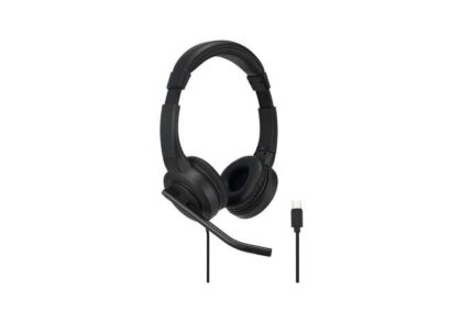 Kensington H1000 Cuffie con microfono USB-C - Archetto regolabile - Cuscinetti imbottiti - Comandi sul cavo - Cavo intrecciato da 1