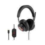 Kensington H2000 Cuffie circumaurali con microfono USB-C - Archetto regolabile - Cuscinetti in gel con effetto rinfrescante - Cancellazione del rumore - Cavo intrecciato da 1