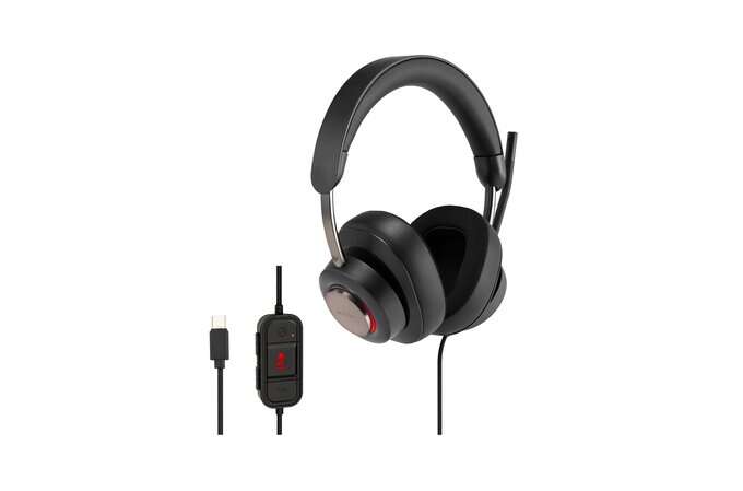 Kensington H2000 Cuffie circumaurali con microfono USB-C - Archetto regolabile - Cuscinetti in gel con effetto rinfrescante - Cancellazione del rumore - Cavo intrecciato da 1 Kensington H2000 Cuffie circumaurali con microfono USB-C - Archetto regolabile - Cuscinetti in gel con effetto rinfrescante - Cancellazione del rumore - Cavo intrecciato da 1