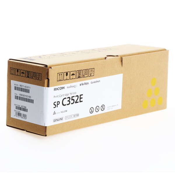 Ricoh SP C352E Giallo Cartuccia toner originale - 407386/408218/SP C352E Ricoh SP C352E Giallo Cartuccia toner originale - 407386/408218/SP C352E
