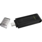 Kingston DataTraveler 70 Memoria USB-C 3.2 Gen 1 256GB - Con cappuccio - Colore nero (Pendrive) - immagine 2