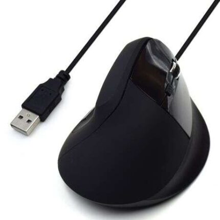 Mouse ergonomico verticale USB Ewent 1800 dpi - 5 pulsanti - Per destrimani - Cavo da 1