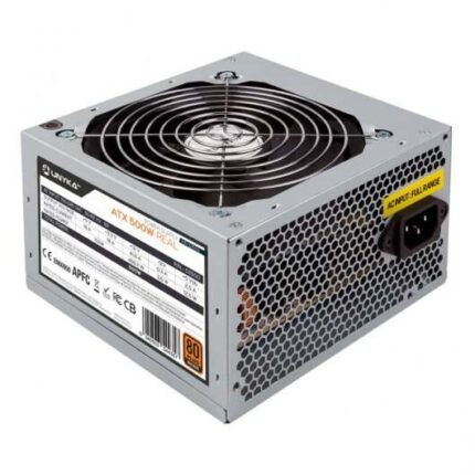 Unykach ATX 500W 80 Plus Bronze Alimentatore 500W ATX 2.3 - PFC attivo - Ventola 120 mm