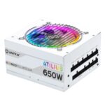 Unykach Atilius RGB White 650W Alimentatore 650W ATX 2.31 - Illuminazione RGB - Completamente modulare - PFC attivo - Ventola da 120 mm
