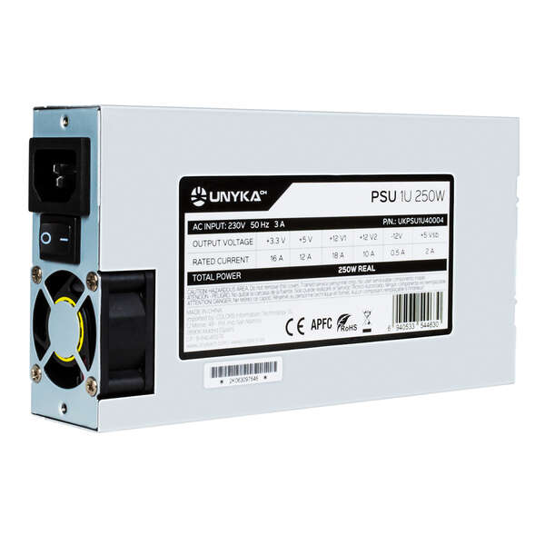 Unykach Flex 1U Standard Alimentatore 250W Flex 1U Standard - APFC - Ventola 40mm Unykach Flex 1U Standard Alimentatore 250W Flex 1U Standard - APFC - Ventola 40mm