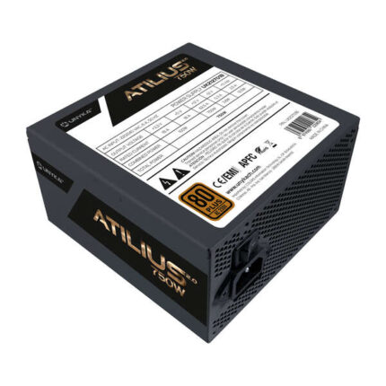 Unykach Atilius 2.0 Black 750W 80 Plus Bronze Alimentatore 750W ATX 2.3 - APFC - Ventola 120mm - Bulk