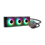 Unykach Aquastorm 360 Kit di raffreddamento a liquido - 3 ventole da 120 mm - Illuminazione RGB - Visualizzazione della temperatura della CPU - Tubo da 38 mm