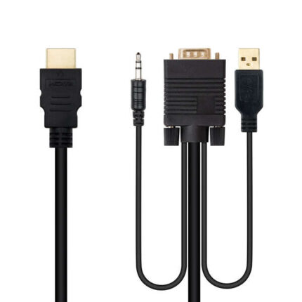 Nanocable Cavo convertitore HDMI a VGA+Jack3.5+USB-A 1