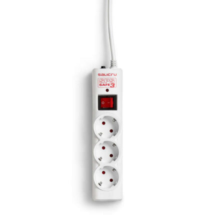 Salicru Regletta SPS SAFE 3 Protezioni elettriche attive di ultima generazione - 3 prese Schuko - Colore bianco