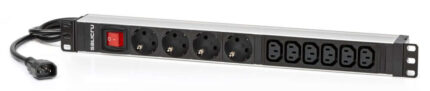 Salicru Regleta SPS PDU Unità di distribuzione dell'energia - 4 prese Schuko e 6 prese IEC C13 - Colore nero