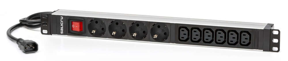 Salicru Regleta SPS PDU Unità di distribuzione dell'energia - 4 prese Schuko e 6 prese IEC C13 - Colore nero Salicru Regleta SPS PDU Unità di distribuzione dell'energia - 4 prese Schuko e 6 prese IEC C13 - Colore nero