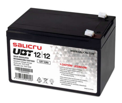 Salicru UBT 12/12 Batteria AGM ricaricabile da 12 Ah / 12 V - Colore nero