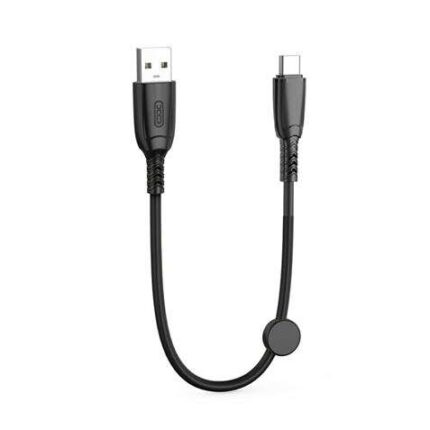 Cavo XO NB247 Ricarica rapida USB - Tipo C - 6A - 25 cm con clip - Colore nero