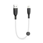 XO Cavo NB247 Ricarica rapida USB - Lightning - 6A - 25 cm con clip - Colore bianco