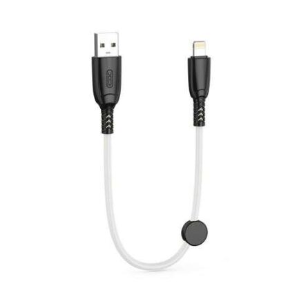 XO Cavo NB247 Ricarica rapida USB - Lightning - 6A - 25 cm con clip - Colore bianco