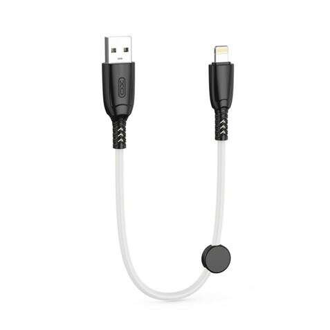 XO Cavo NB247 Ricarica rapida USB - Lightning - 6A - 25 cm con clip - Colore bianco XO Cavo NB247 Ricarica rapida USB - Lightning - 6A - 25 cm con clip - Colore bianco