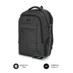 Zaino Subblim Air Padding per laptop da 16" - Scomparti e tasche organizer - Resistente all'acqua - Porta USB - Colore nero