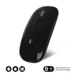 Subblim Mouse Dual Flat - Doppia connettività - Tecnologia Silent Click - Batteria a lunga durata - Design elegante - Colore nero