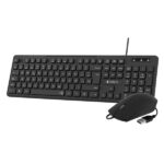 Subblim Combo Business Slim Silencioso con cavo USB - Tastiera e mouse - Tasti ergonomici a basso profilo - Resistente agli schizzi - Tasti silenziosi - Design ergonomico - Colore nero