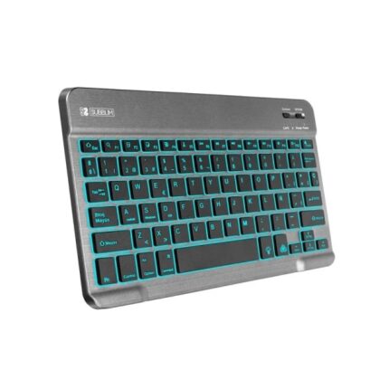 Subblim Tastiera retroilluminata BT - Spessore 6 mm - Connettività Bluetooth 3.0 - Tasti ad alta precisione - Batteria ricaricabile agli ioni di litio - Colore grigio