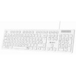 Tastiera Subblim Business Slim Silenziosa - 430 x 132 x 23 mm - Tasti piatti - Resistente agli schizzi - Design sottile e completo - Connettore USB Plug&Play - Colore bianco