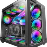 Mars Gaming MCV3 E-ATX Case PC Taglia XXL - Doppia finestra in vetro temperato - Capacità ampliata XXL - Struttura modulare a doppia camera - Supporto totale per raffreddamento a liquido - Colore nero