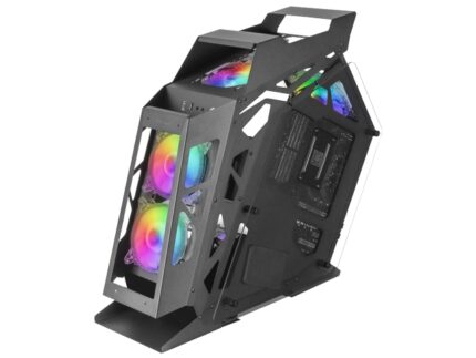 Mars Gaming Controller Chroma ARGB - Dimensioni in mm: 540x234x500 - Illuminazione RGB indirizzabile + 39 modalità di illuminazione - Doppia finestra in vetro temperato - Micro-ATX con interno XL - Compatibilità con schede madri MicroATX/Mini-ITX - Colore nero